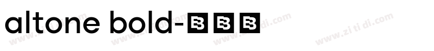 altone bold字体转换